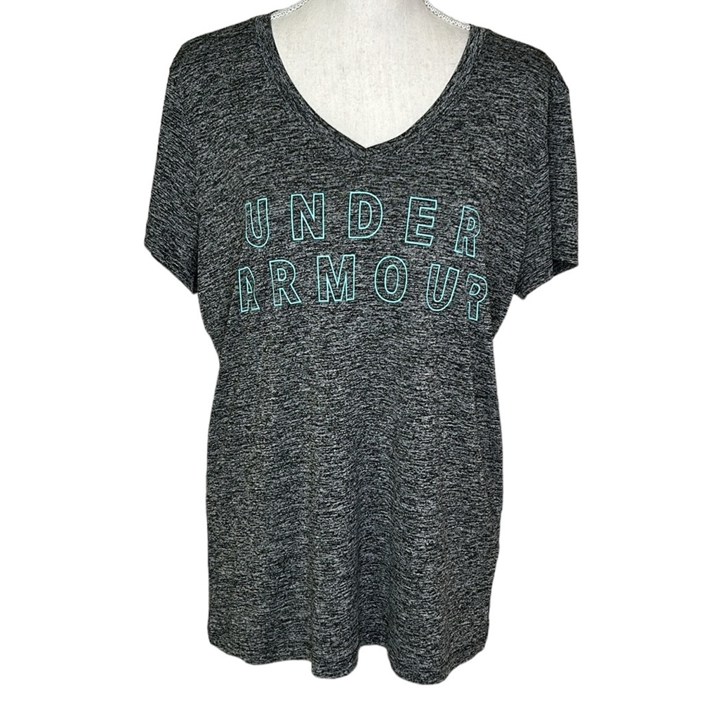 Under Armour Heat Gear Short Sleeve V-Neck Tee-Shirt Size Large